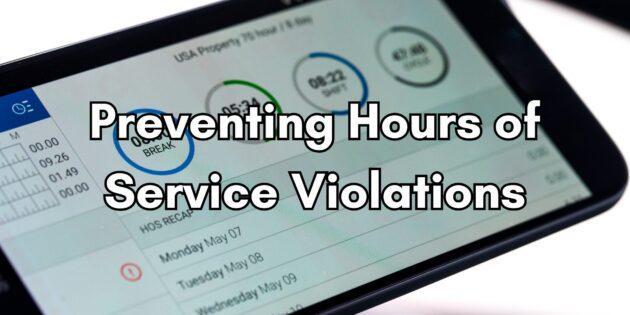 preventing hours of service violations with an image of an electronic logging device